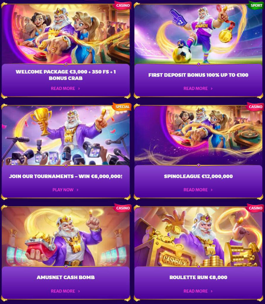 bonuses midarion casino